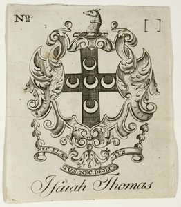 Exlibris para Isaiah Thomas (1749-1831) de Jr. Paul Revere